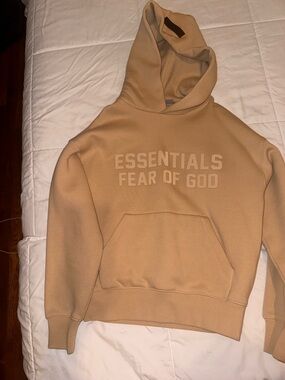 Fear of God Essentials Kids Hoodie in Tan